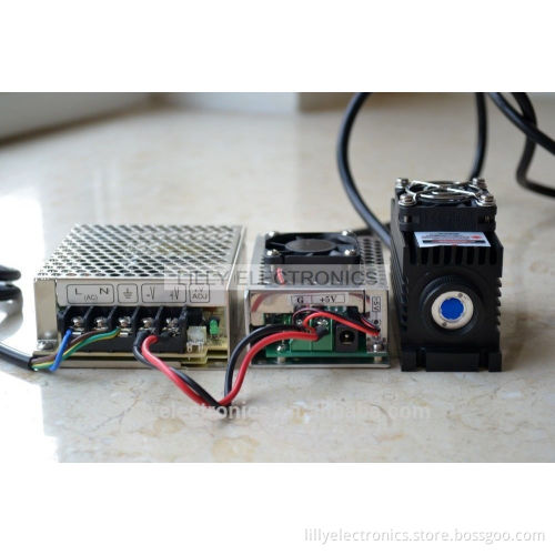 100mw 532nm green laser dot module with TTL/Analog 0-30KHZ and TEC Cooling